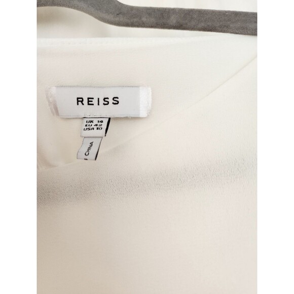 REISS Robin Off-White Draped Sleeveless TopSize US 10 classic Cleangirl EUC - Picture 8 of 11